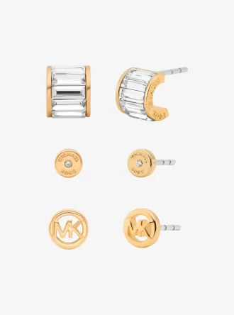キュービックジルコニアスタッドピアス3点セットギフトセット