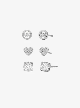 キュービックジルコニアスタッドピアス3点セットギフトセット