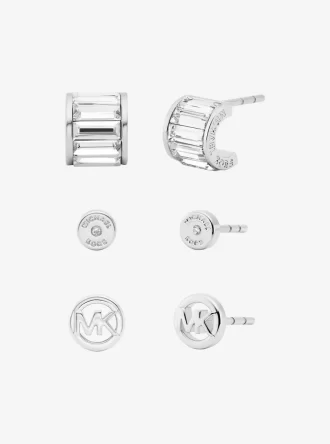 キュービックジルコニアスタッドピアス3点セットギフトセット