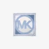 カラーブロックロゴチャームシルクバンダナ