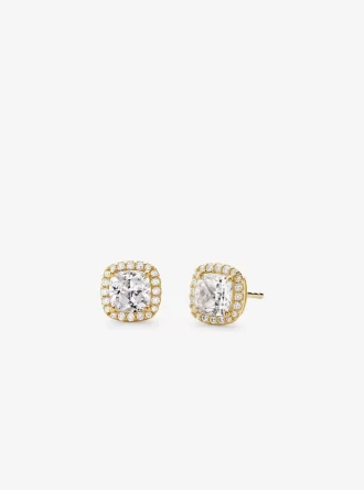 貴金属メッキスターリングシルバーパヴェスタッドイヤリング
