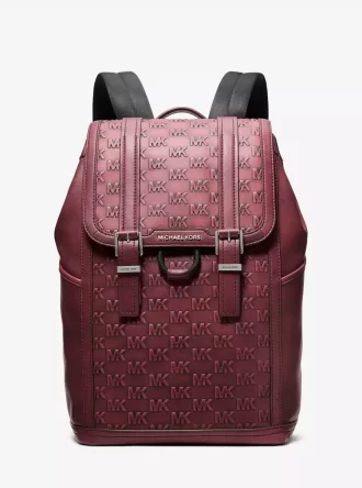 コルビー ミディアム ロゴエンボス加工 バーニッシュドレザー バックパック