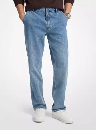 フィン ストレートレッグ ストレッチ デニム ジーンズ