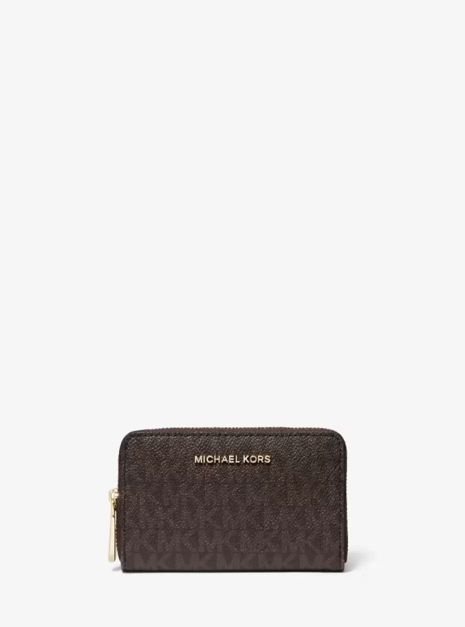 小さなロゴとレザーの財布 小さなロゴとレザーの財布