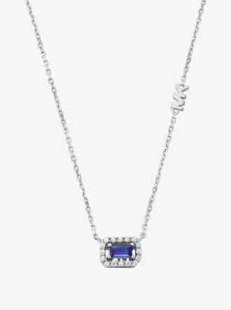 貴金属メッキスターリングシルバーパヴェハローネックレス