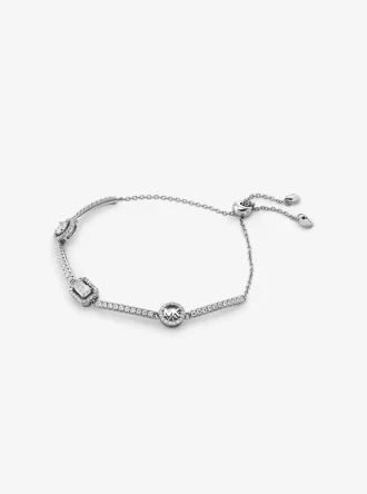 パヴェ貴金属メッキスターリングシルバーブレスレット