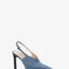 カシア デニム スリングバック パンプス
