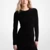 スモックストレッチベルベットドレス