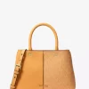 フローラ ミディアム シグネチャー ロゴ＆レザー サッチェル