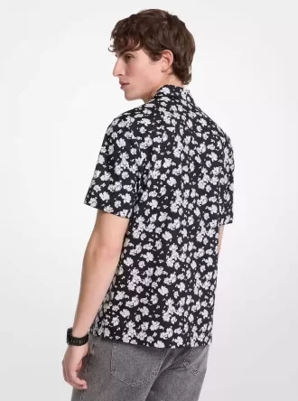 フローラルストレッチコットンキャンプシャツ