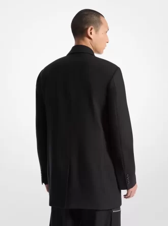 ストレッチウールフランネルダブルブレストブレザー