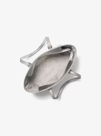 ジェットセット トラベル スモール メタリック ロゴ トップジップ トートバッグ