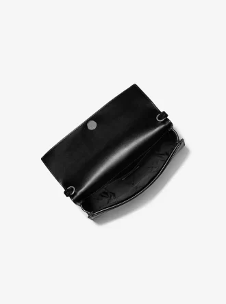 ジェットセット ミディアム エンベリッシュド メタリックレザー クラッチ