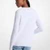 フリンジハートコットンブレンドセーター