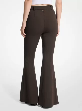 ストレッチクレープフレアパンツ