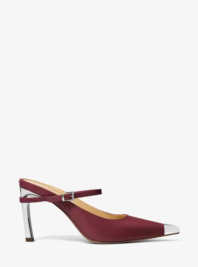 カシアレザーハイミュールパンプス