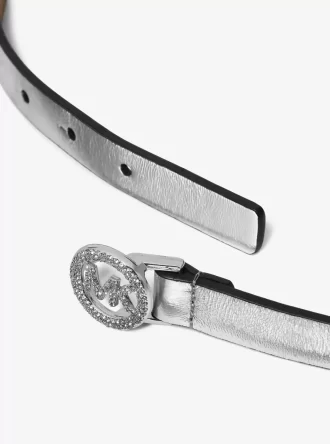 装飾メタリックレザーベルト