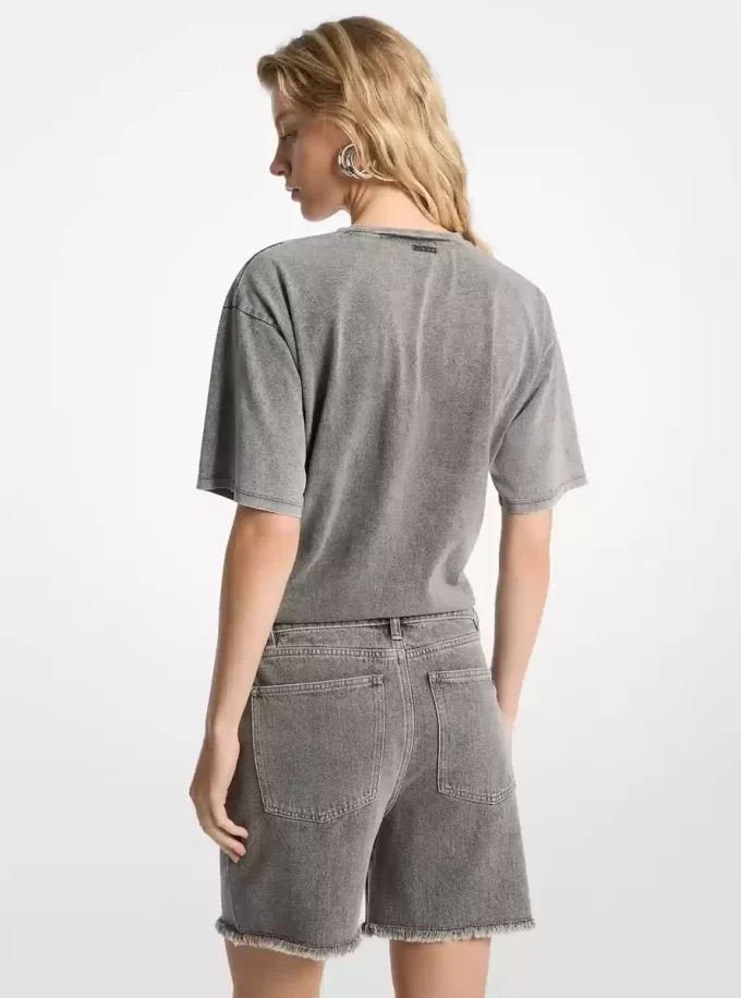 ボーイフレンドデニムショートパンツ
