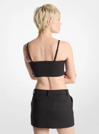 ストレッチウールブレンドミニスカート