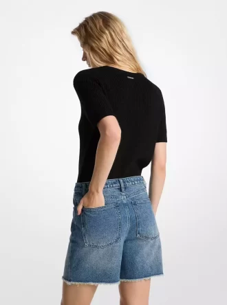 ボーイフレンドデニムショートパンツ