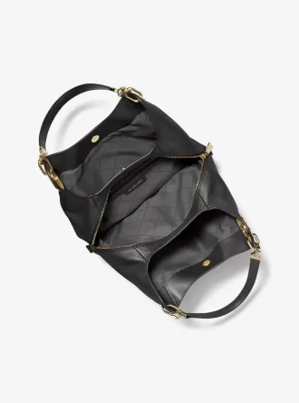 リリー ラージ ペブルドレザー ショルダーバッグ