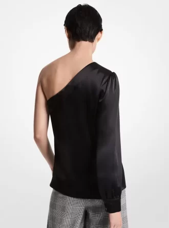 サテンワンショルダートップ