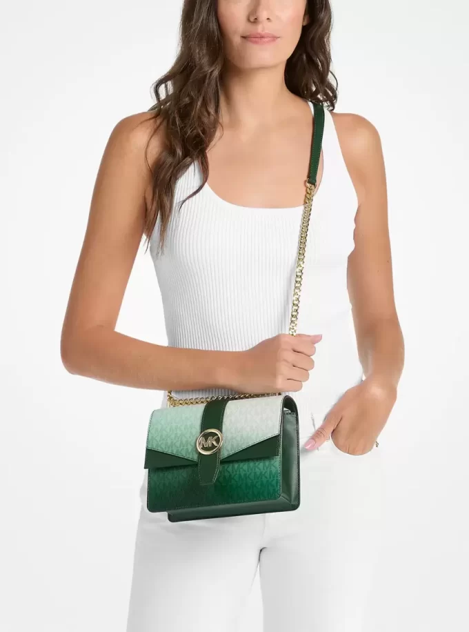 グリニッジ スモール オンブレ シグネチャー ロゴ クロスボディバッグ