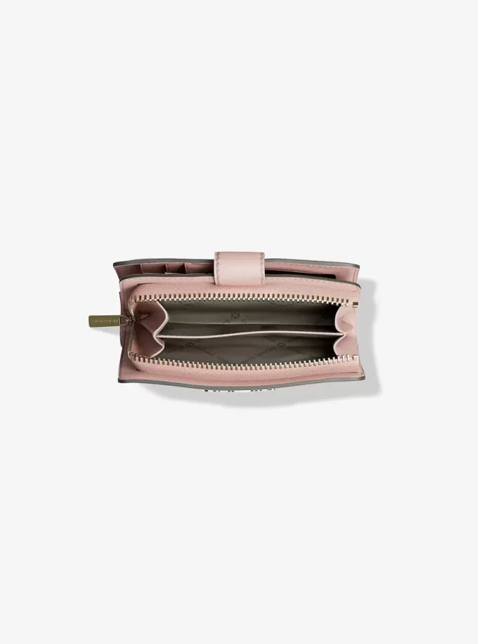 ジェットセット ミディアム シグネチャー ロゴ 二つ折り財布