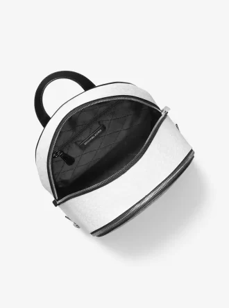Rhea ミディアム メタリック シグネチャー ロゴ バックパック