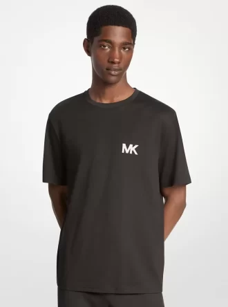ロゴアップリケコットンTシャツ