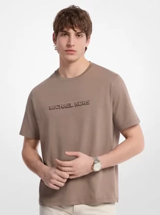 ロゴエンボスコットンジャージーTシャツ