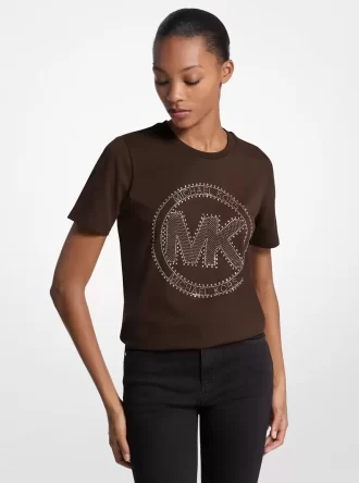 スタッズロゴチャームオーガニックコットンジャージーTシャツ