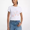 スパンコールグラフィックコットンTシャツ スパンコールグラフィックコットンTシャツ