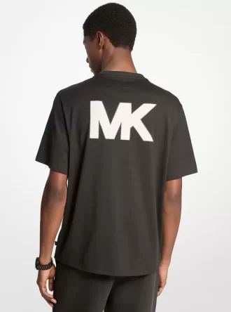 ロゴアップリケコットンTシャツ