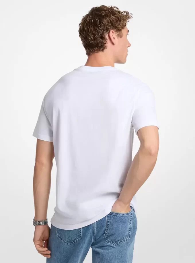 プリントコットンTシャツ