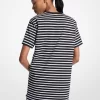 ストライプコットンTシャツドレス