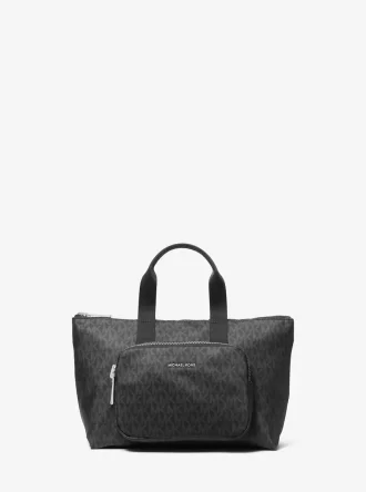 Tanner スモール プリント シグネチャー ロゴ リバーシブル パッカブル トートバッグ